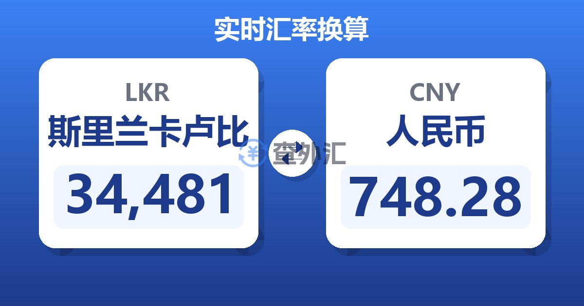 34,481斯里兰卡卢比兑人民币