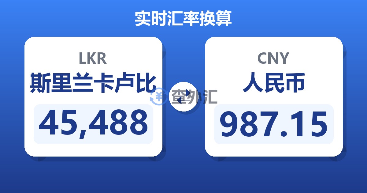 45,488斯里兰卡卢比兑人民币