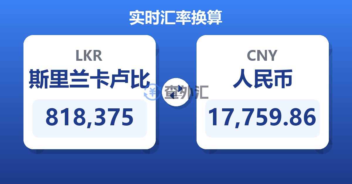 818,375斯里兰卡卢比兑人民币