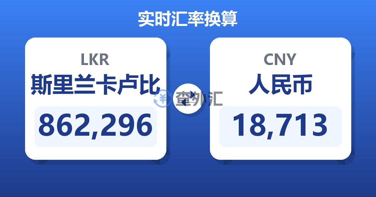 862,296斯里兰卡卢比兑人民币