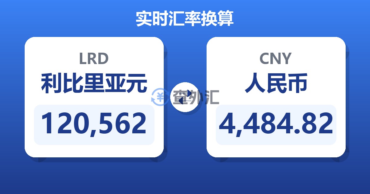 120,562利比里亚元兑人民币
