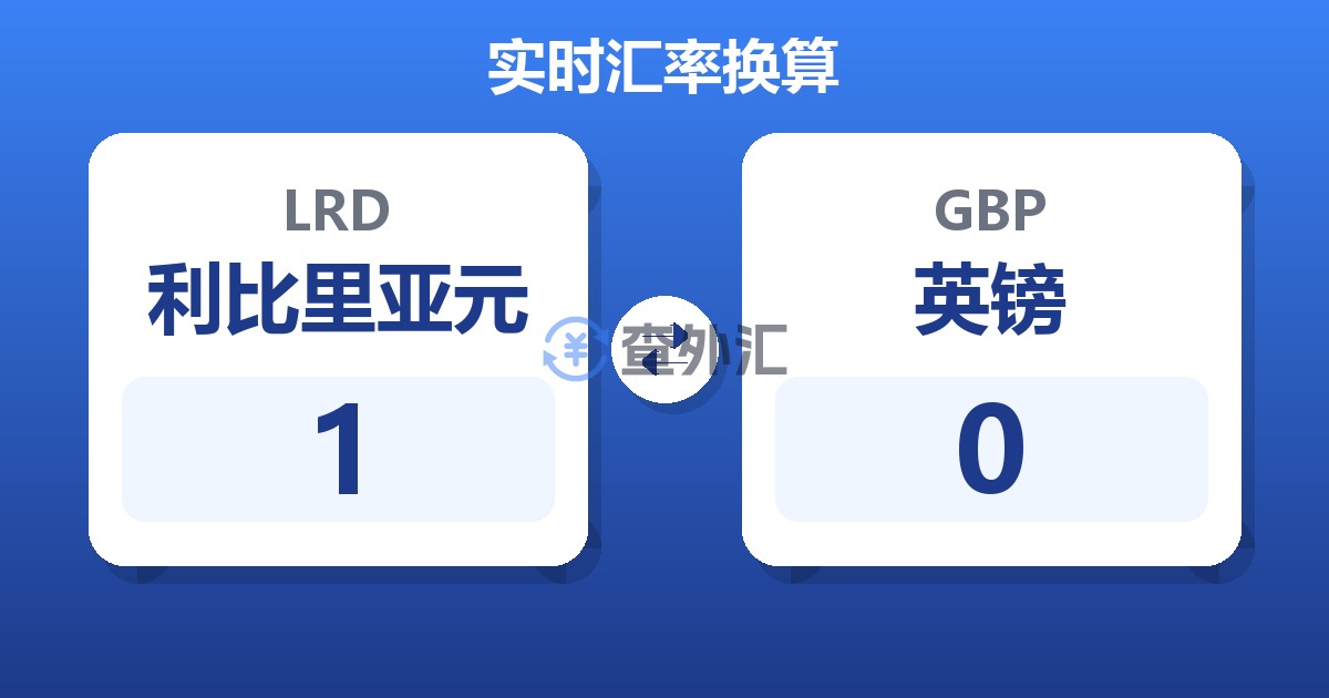 1利比里亚元兑英镑