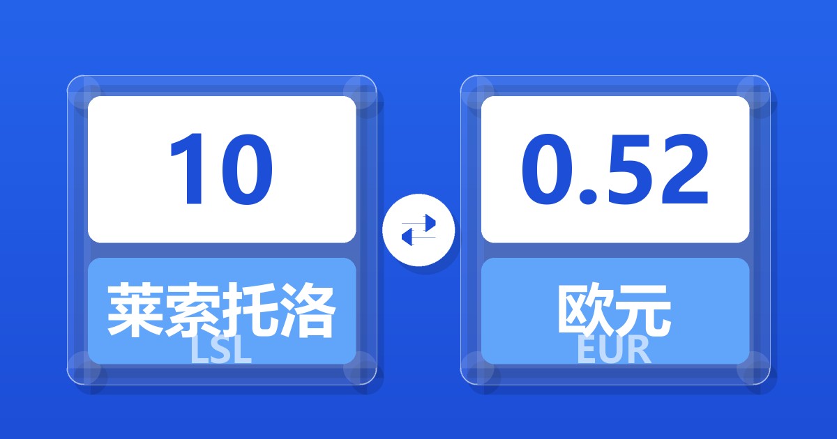 10莱索托洛蒂兑欧元