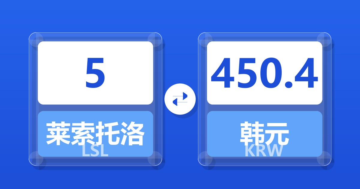 5莱索托洛蒂兑韩元