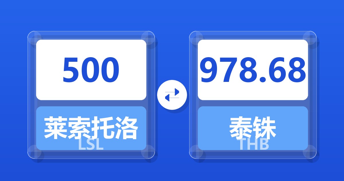 500莱索托洛蒂兑泰铢