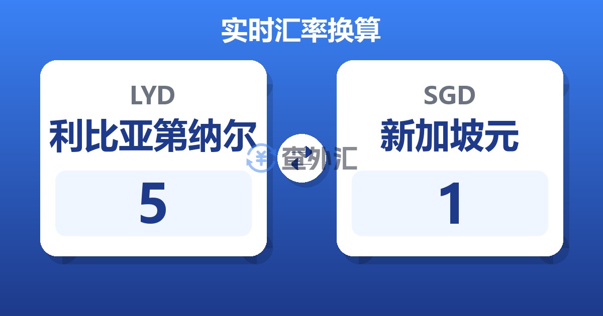 5利比亚第纳尔兑新加坡元