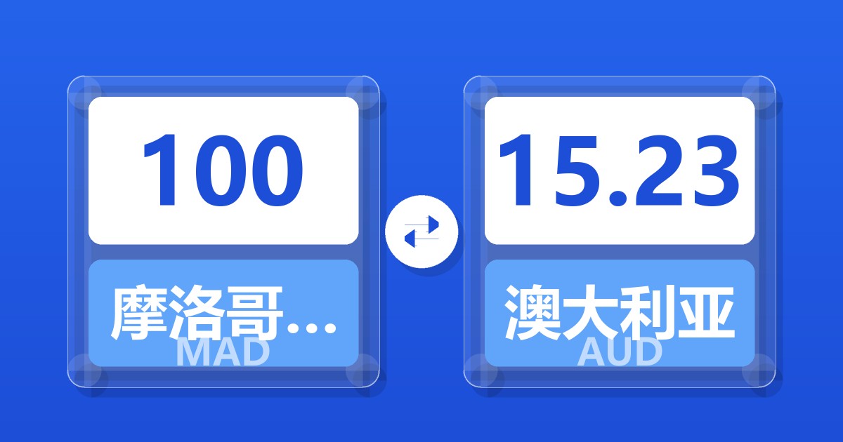 100摩洛哥迪拉姆兑澳大利亚元