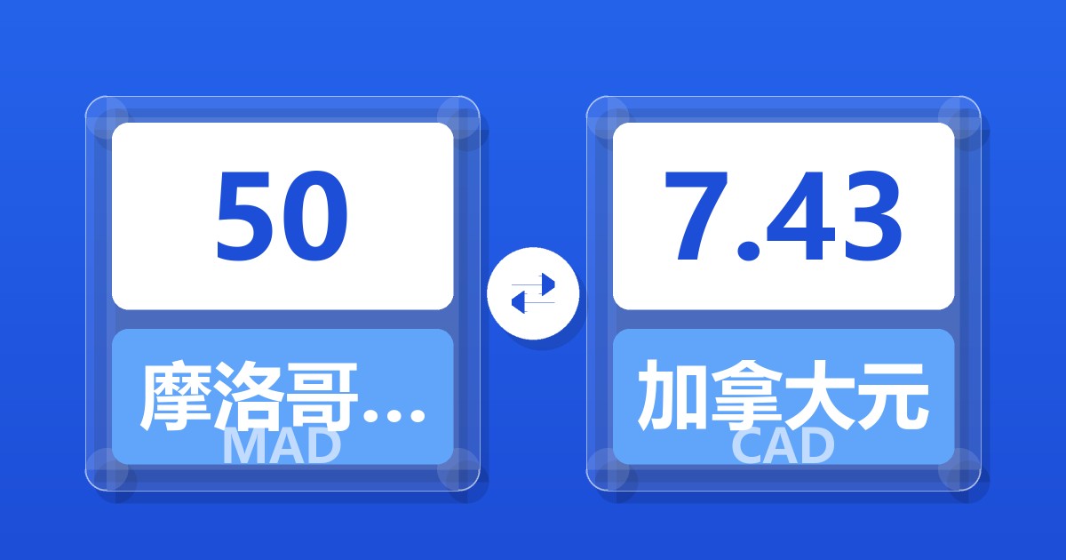 50摩洛哥迪拉姆兑加拿大元