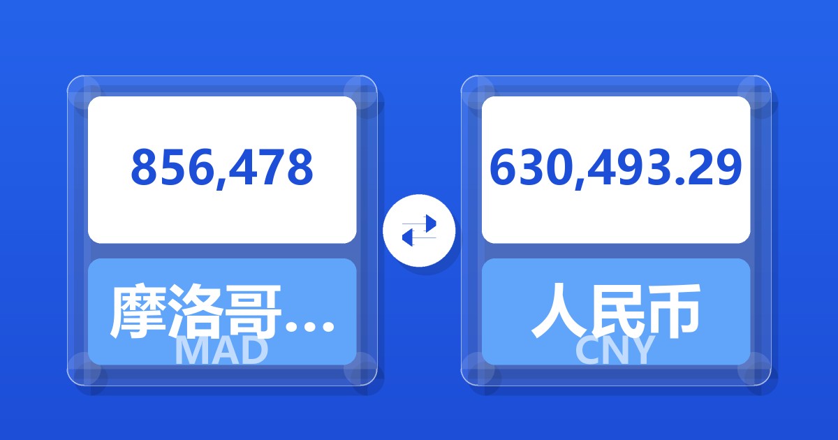 856,478摩洛哥迪拉姆兑人民币