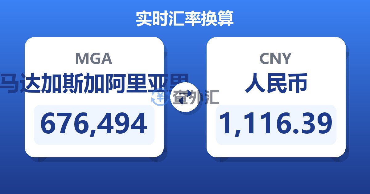 676,494马达加斯加阿里亚里兑人民币