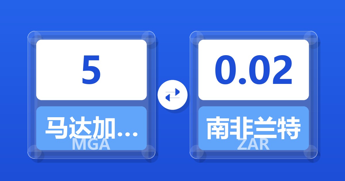 5马达加斯加阿里亚里兑南非兰特