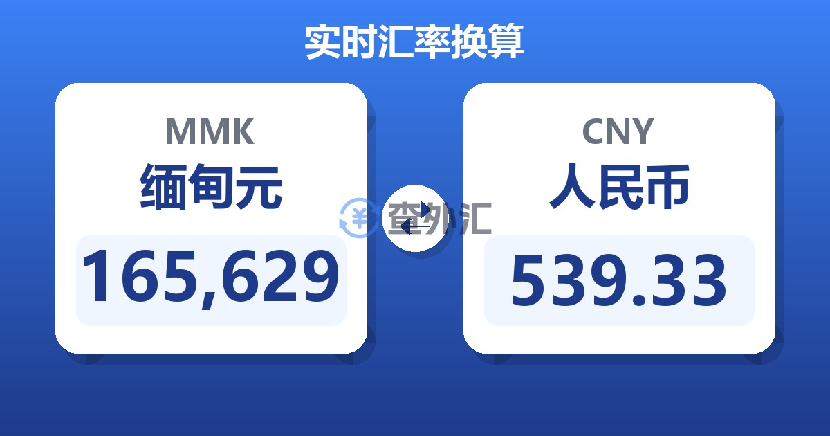 165,629缅甸元兑人民币