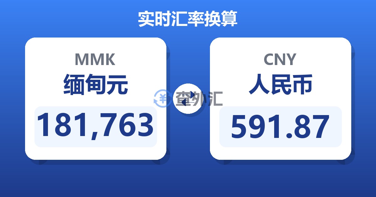 181,763缅甸元兑人民币
