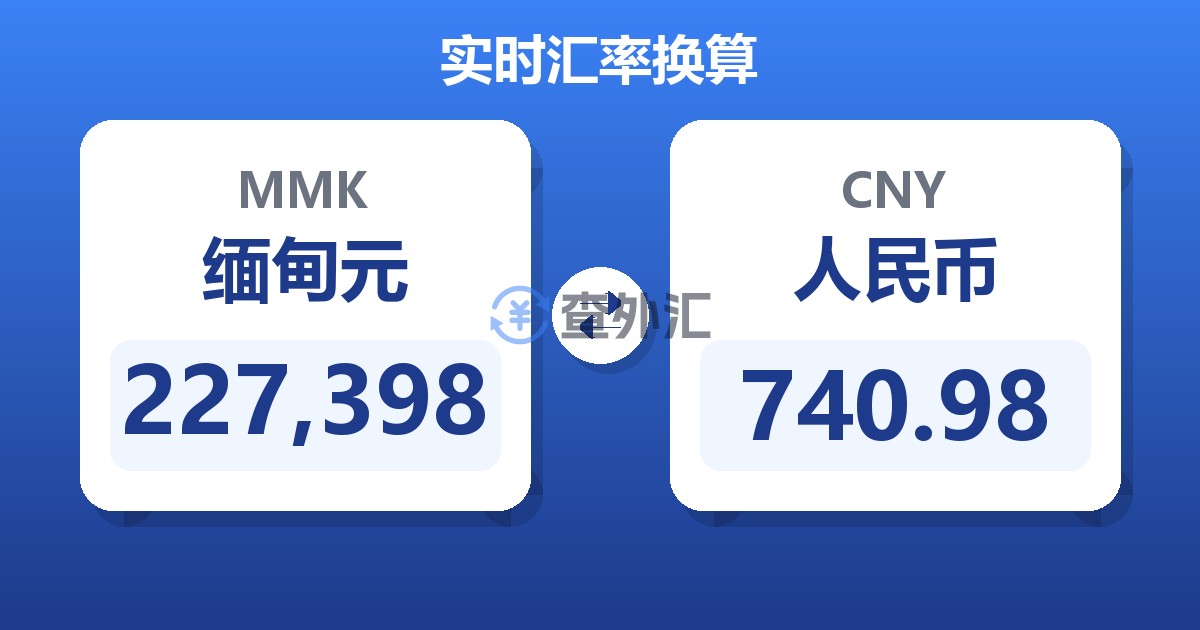 227,398缅甸元兑人民币