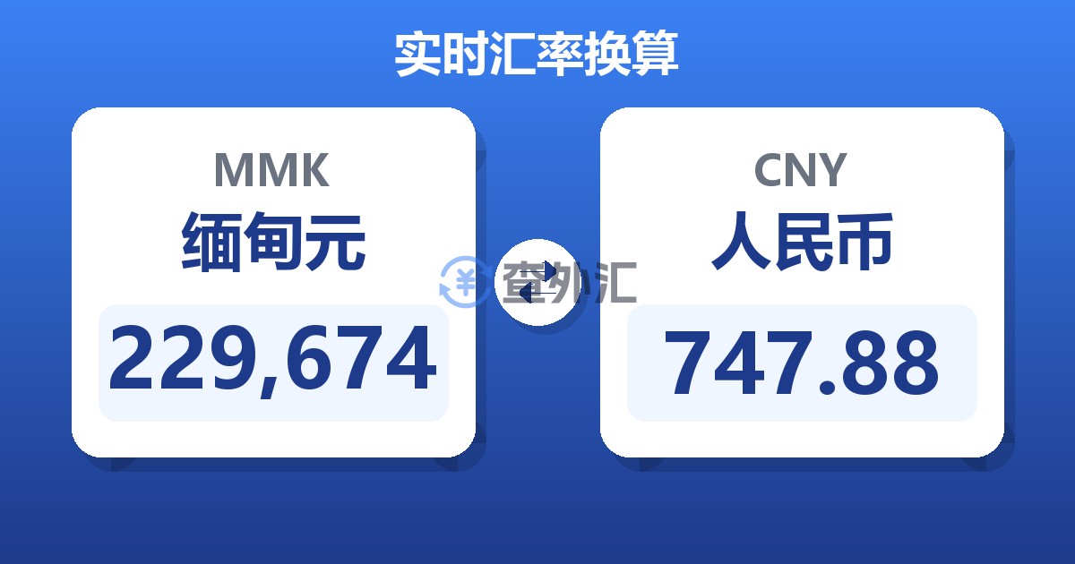 229,674缅甸元兑人民币