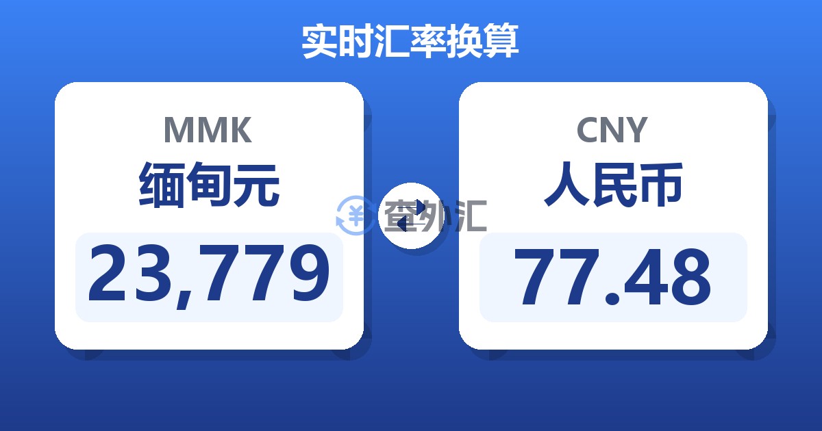 23,779缅甸元兑人民币