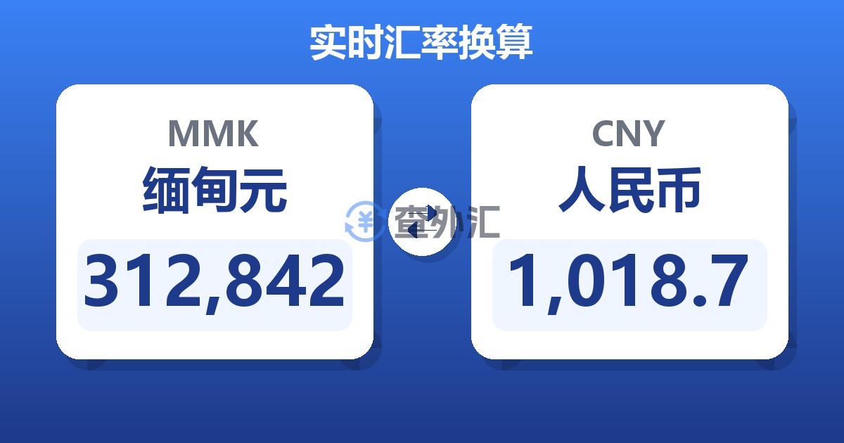 312,842缅甸元兑人民币