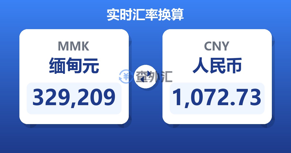 329,209缅甸元兑人民币