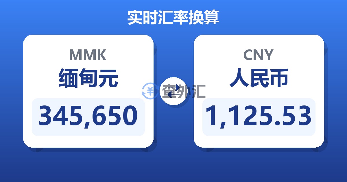 345,650缅甸元兑人民币