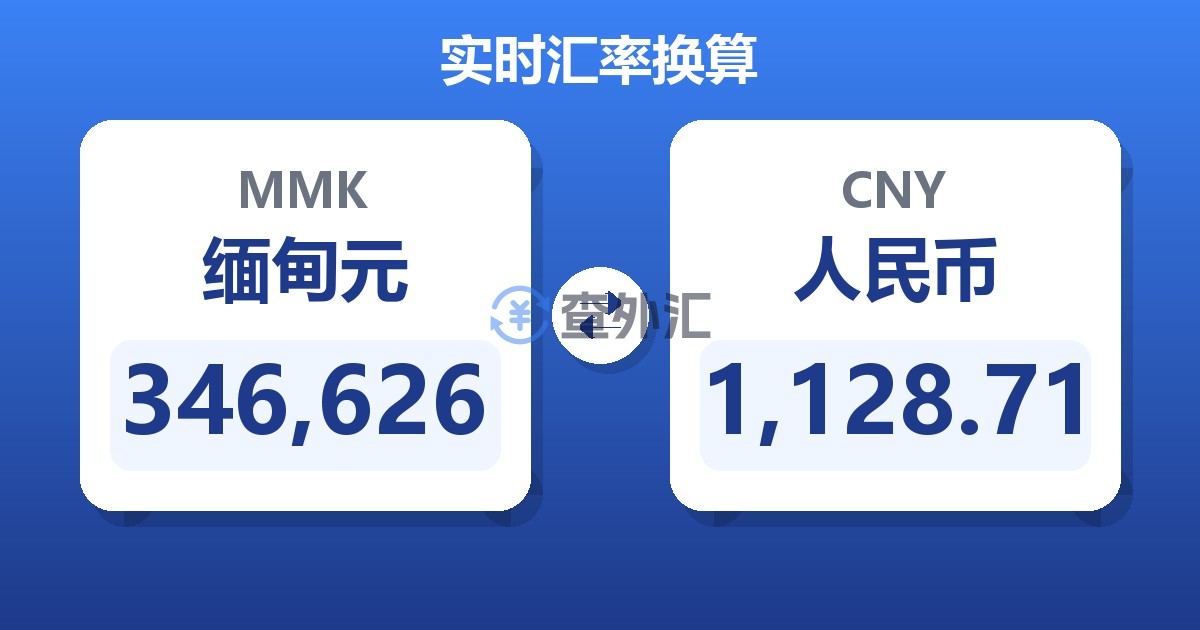 346,626缅甸元兑人民币
