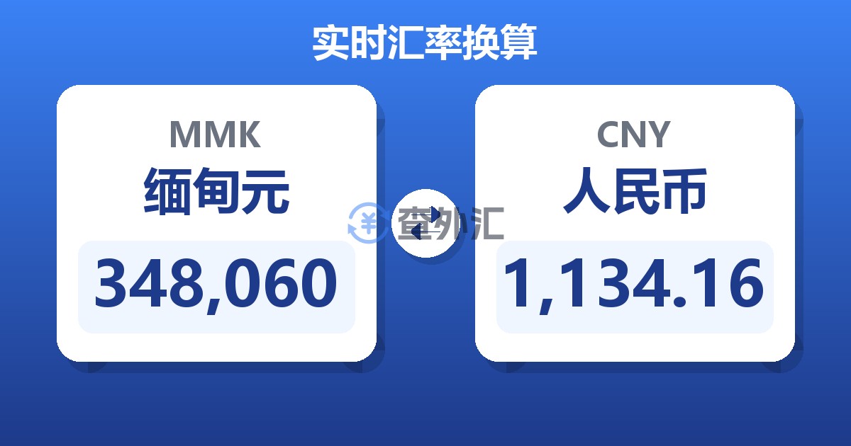 348,060缅甸元兑人民币