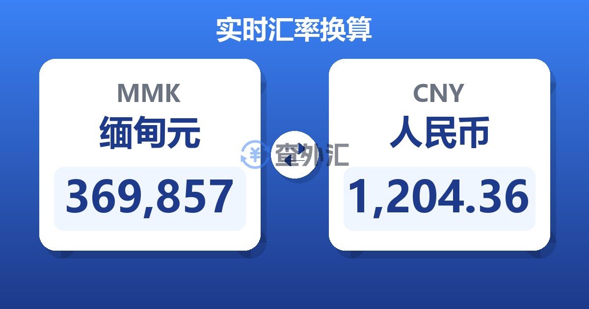 369,857缅甸元兑人民币