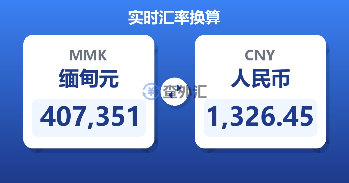 407,351缅甸元兑人民币