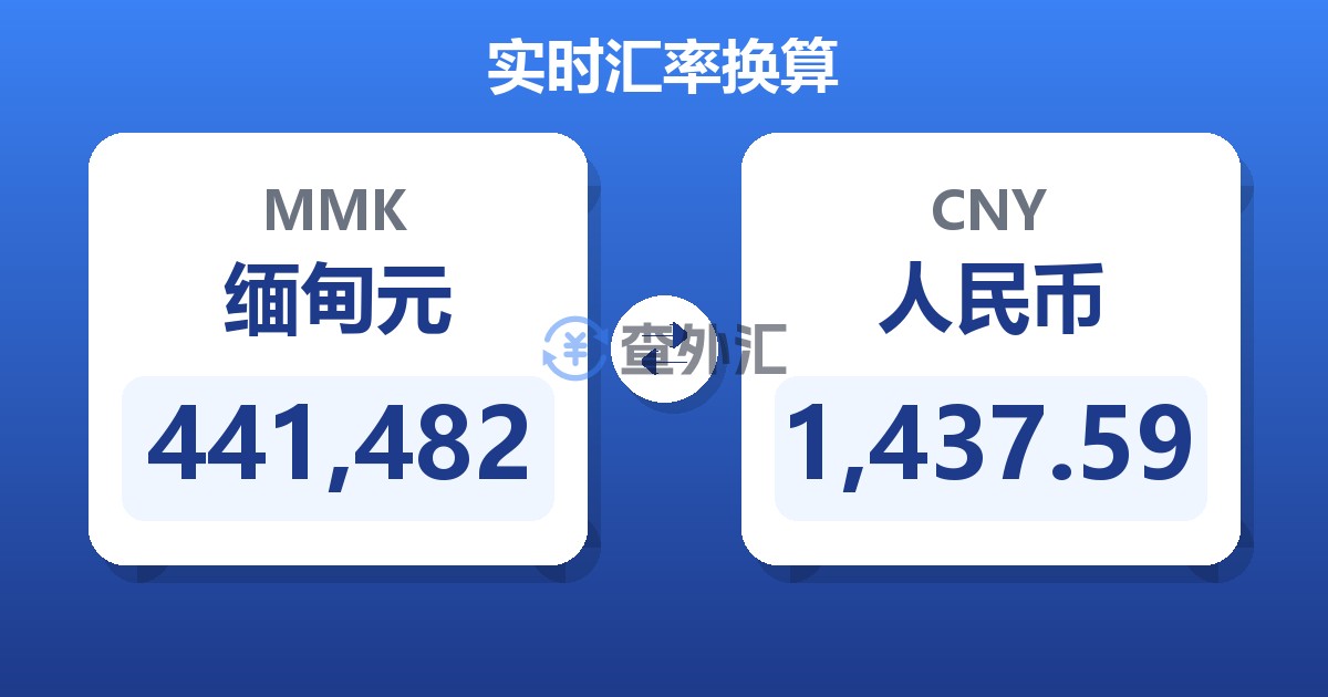 441,482缅甸元兑人民币