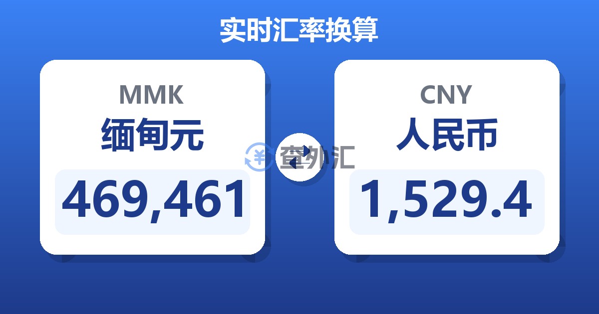 469,461缅甸元兑人民币