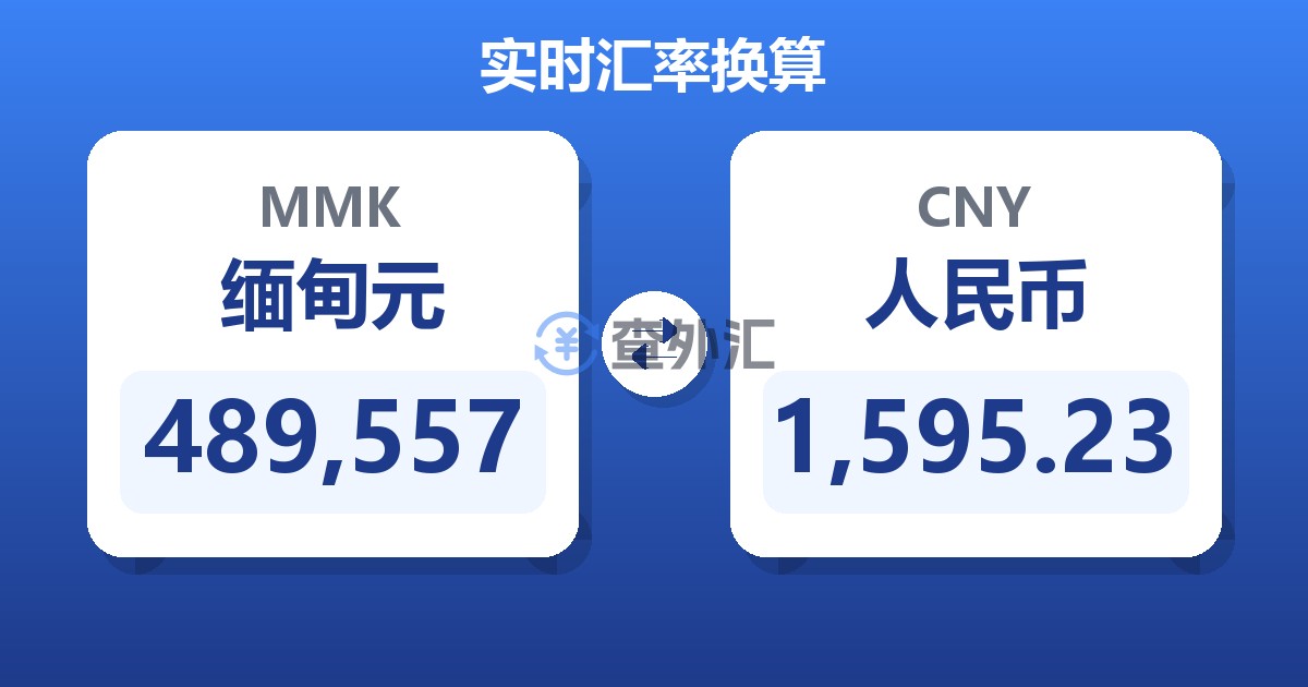 489,557缅甸元兑人民币