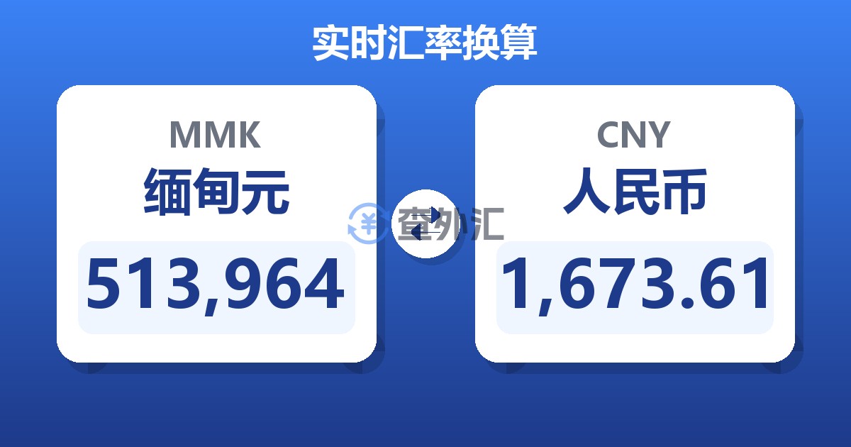 513,964缅甸元兑人民币