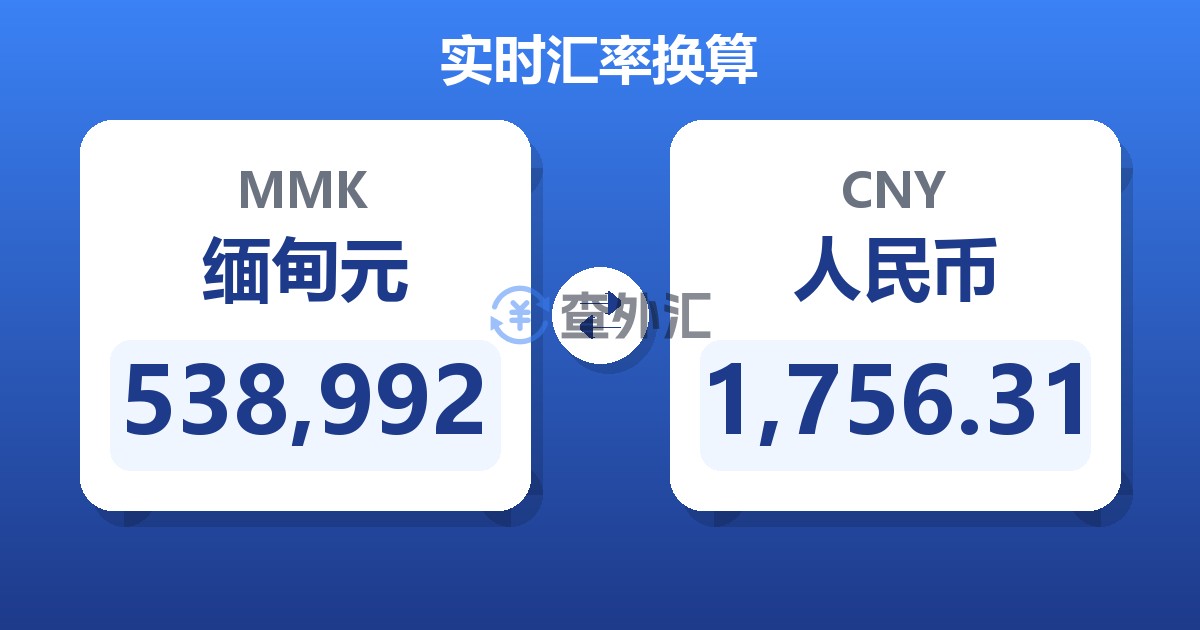538,992缅甸元兑人民币