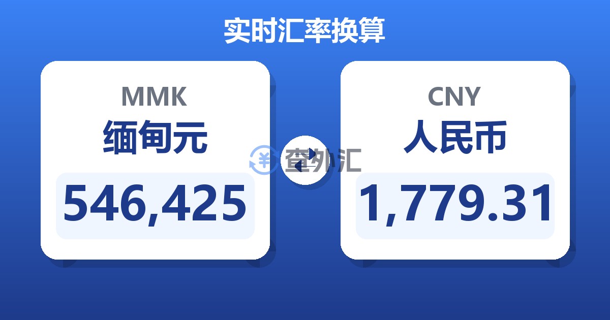 546,425缅甸元兑人民币