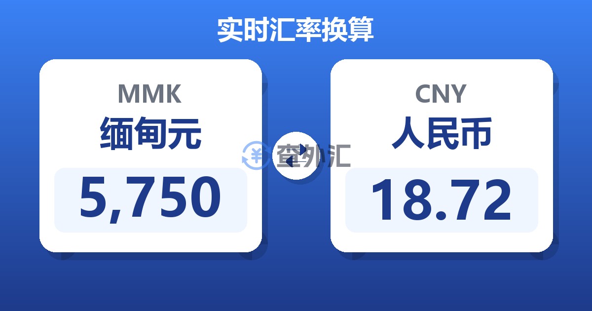 5,750缅甸元兑人民币