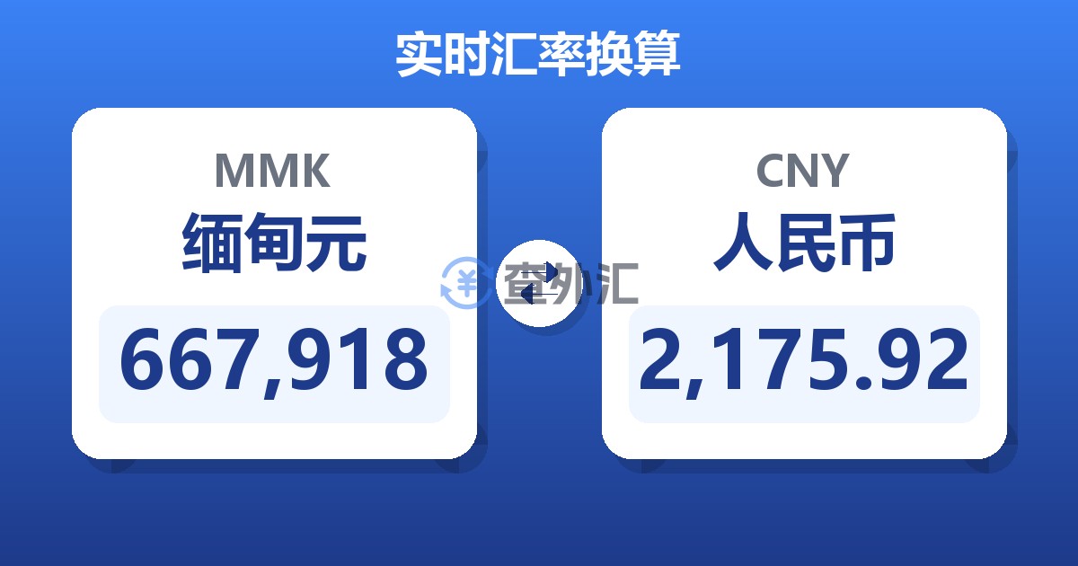 667,918缅甸元兑人民币