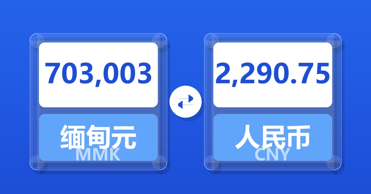 703,003缅甸元兑人民币
