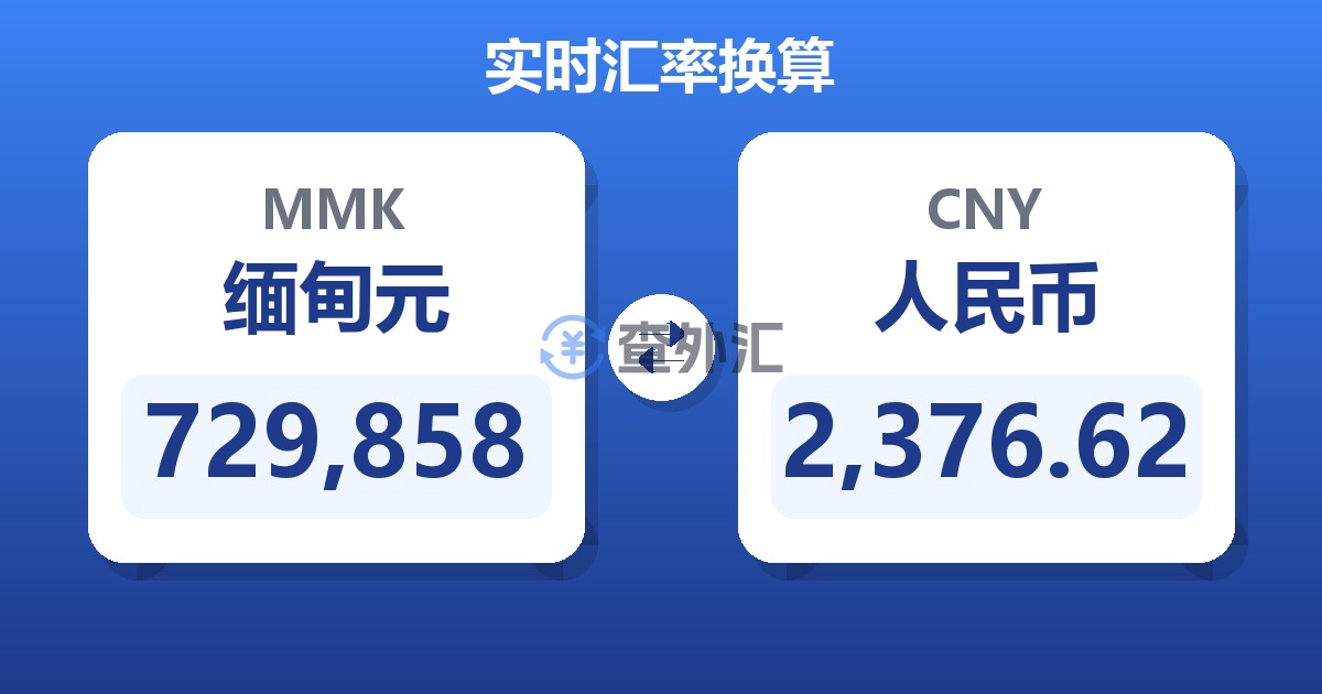 729,858缅甸元兑人民币