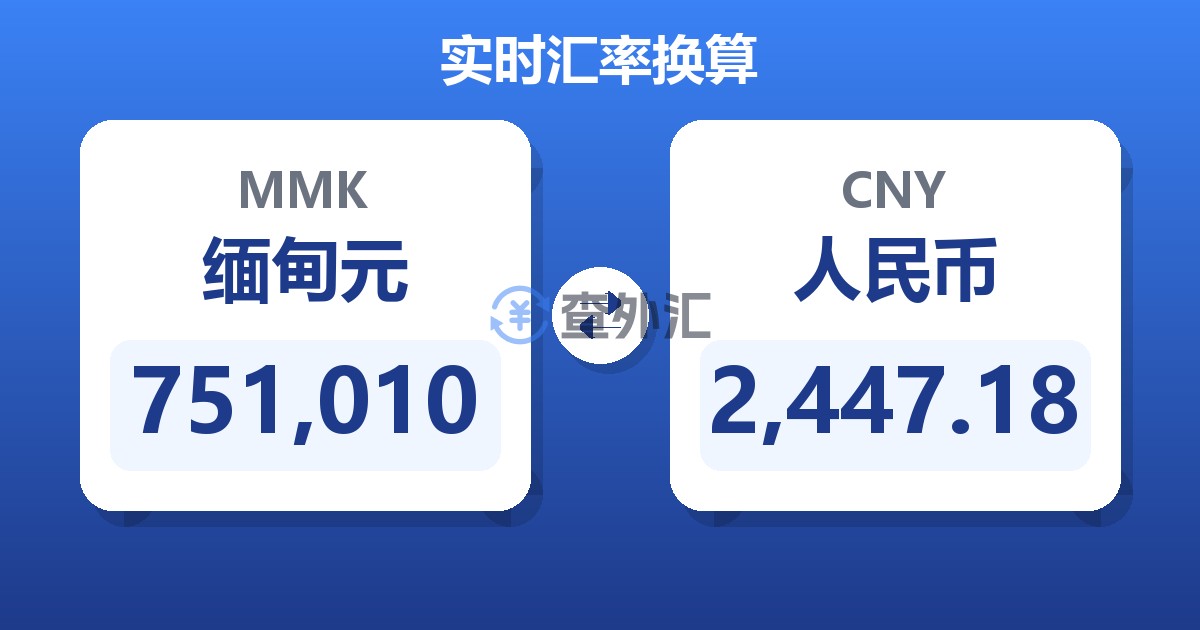 751,010缅甸元兑人民币