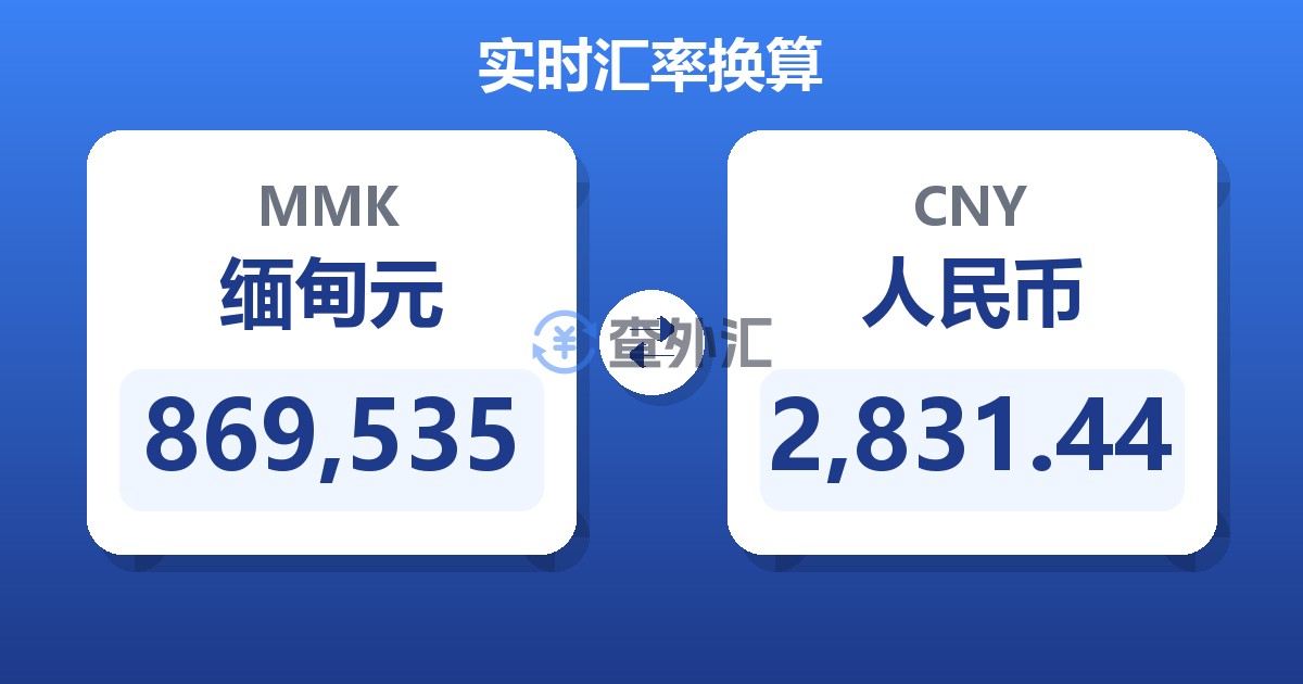 869,535缅甸元兑人民币