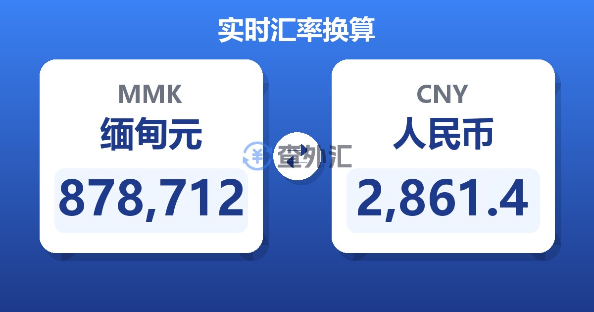 878,712缅甸元兑人民币