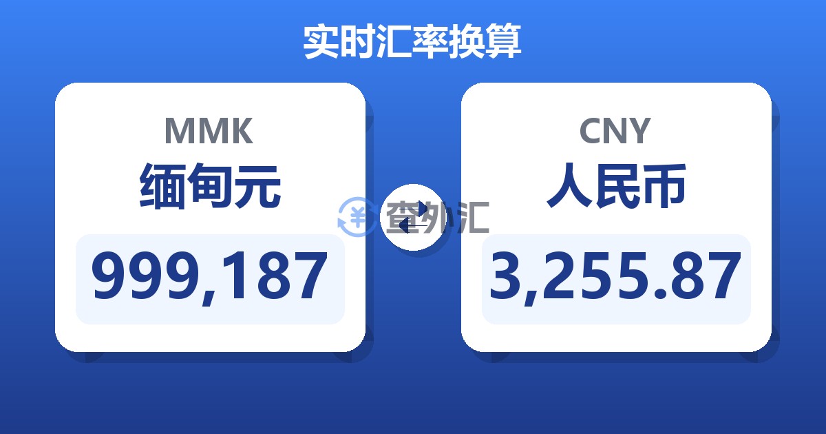 999,187缅甸元兑人民币