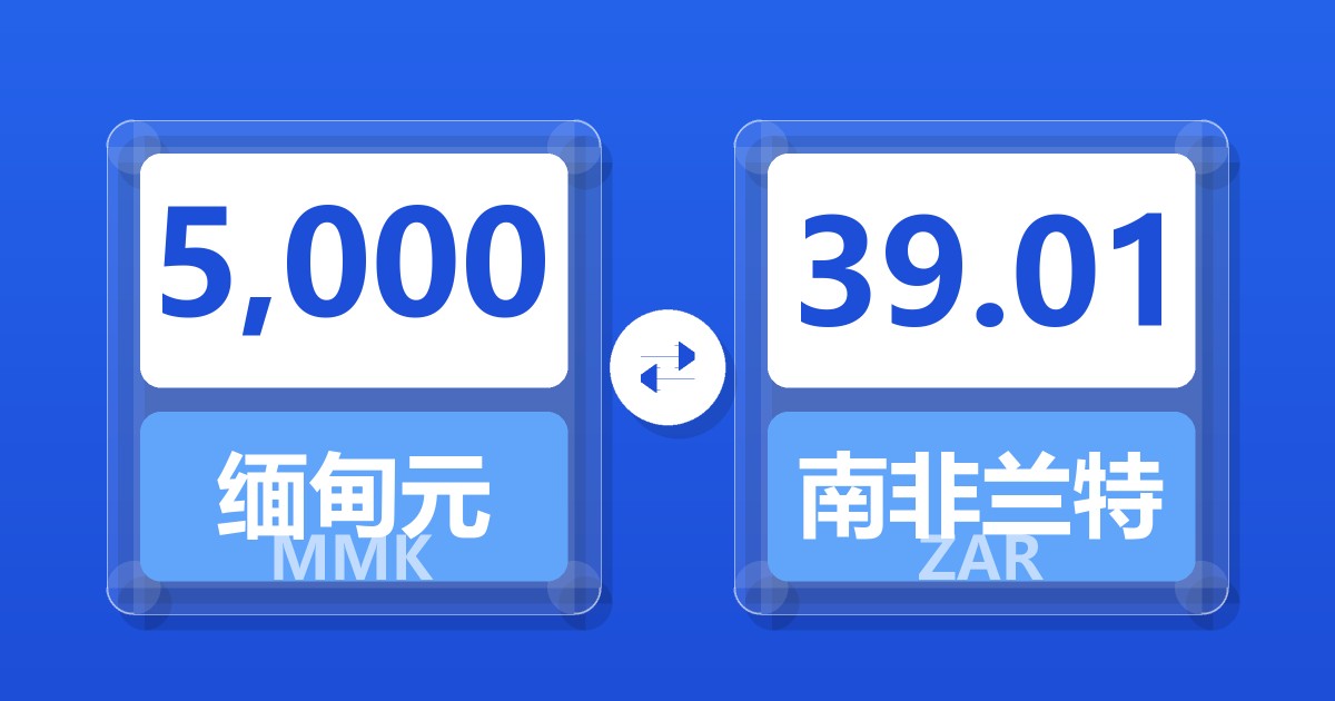 5,000缅甸元兑南非兰特