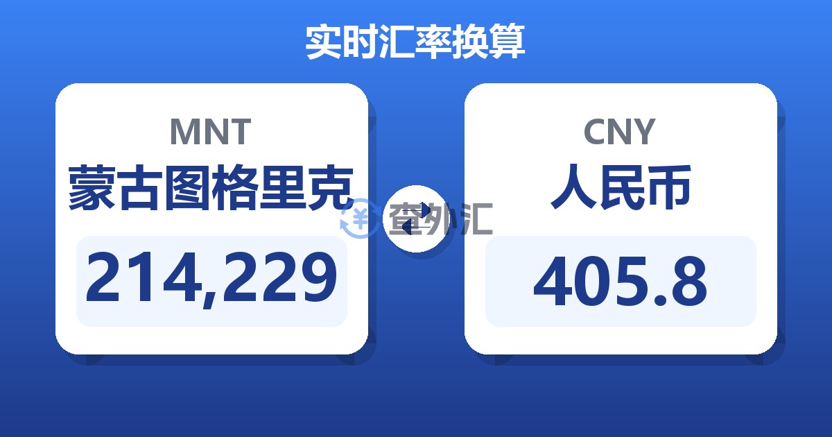 214,229蒙古图格里克兑人民币