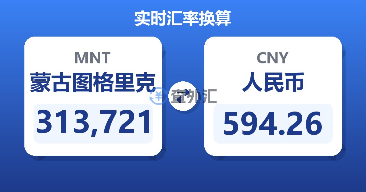 313,721蒙古图格里克兑人民币