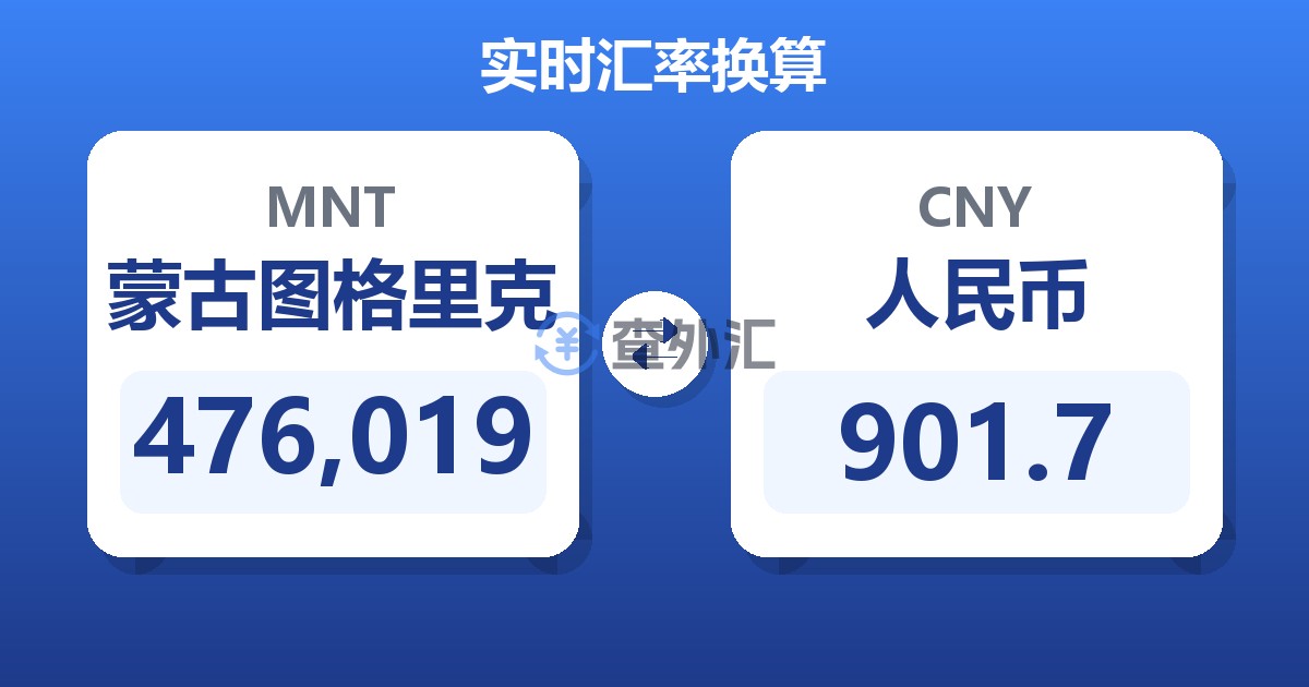 476,019蒙古图格里克兑人民币