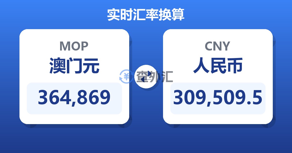 364,869澳门元兑人民币