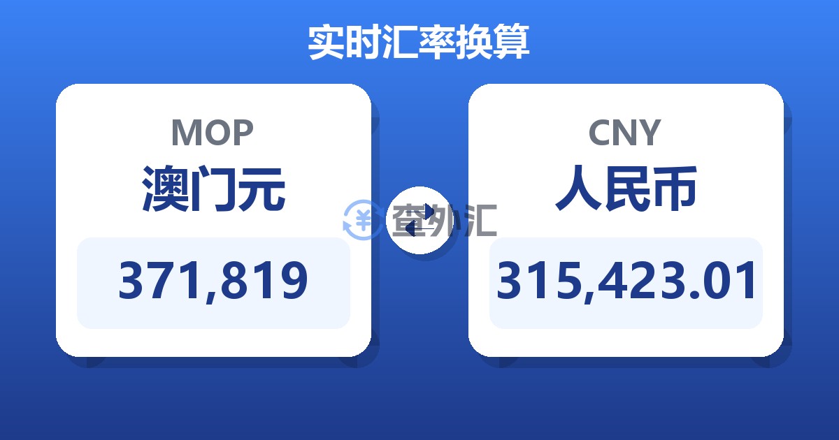371,819澳门元兑人民币