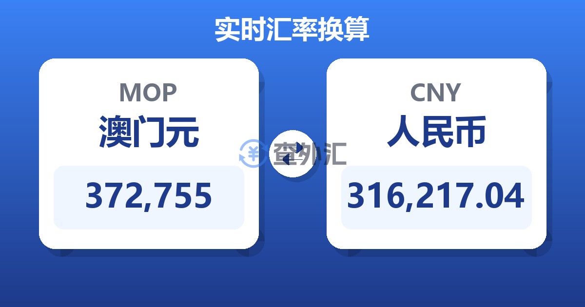 372,755澳门元兑人民币