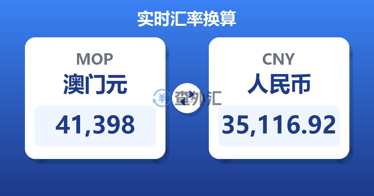 41,398澳门元兑人民币