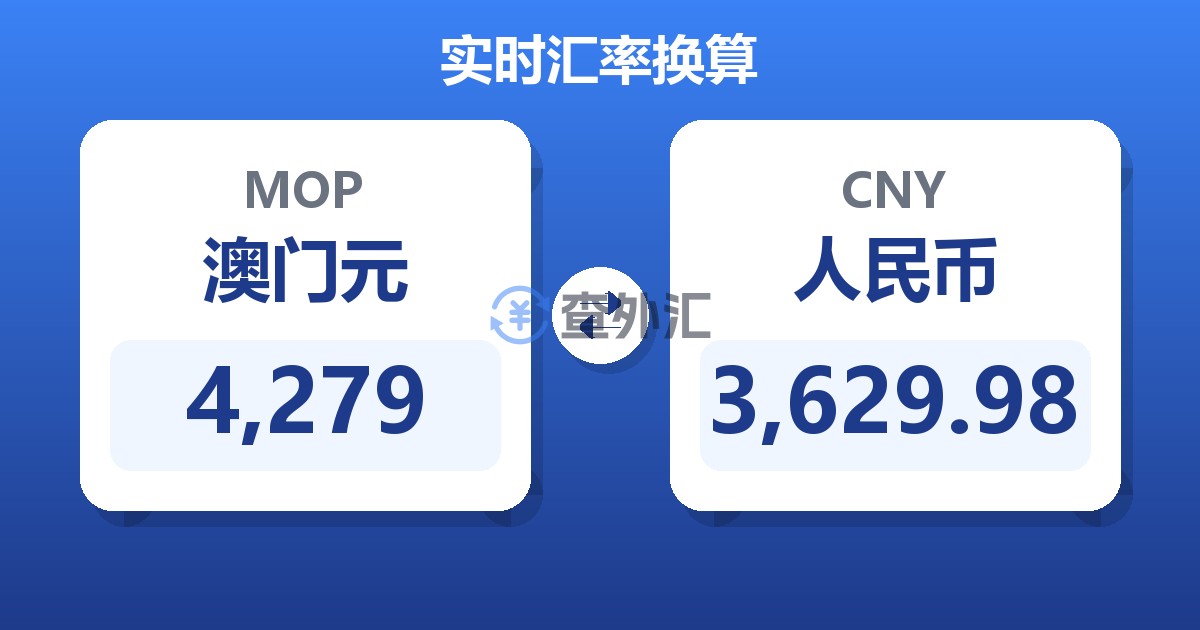 4,279澳门元兑人民币